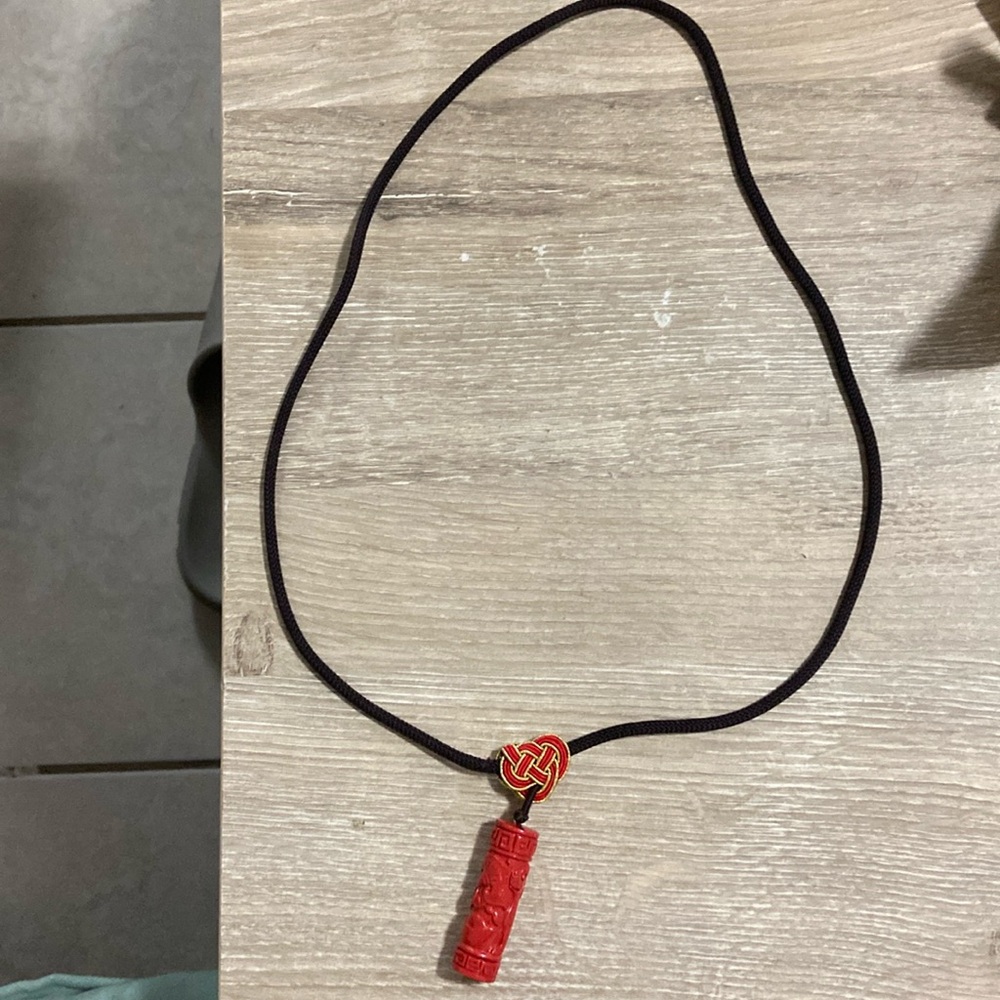 Chinese Elegant Red Pendant Necklace